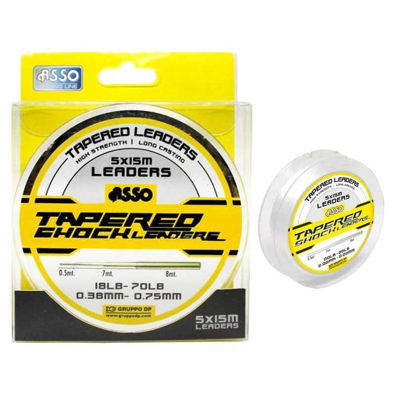 Monofilo Asso Tapered Shock Leaders 5x15MT |CentroPescaBrando Monofilo Asso Tapered Shock Leaders 5x15MT |CentroPescaBrando