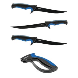 Mustad Kit Knife 3pc Set Coltelli con Affilacoltello |CentroPescaBrando
